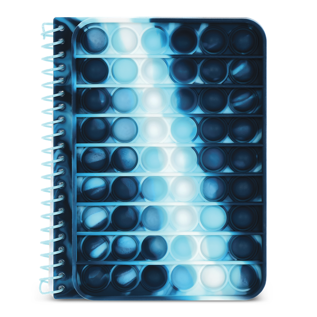 BLUE TIE DYE POPPER JOURNAL