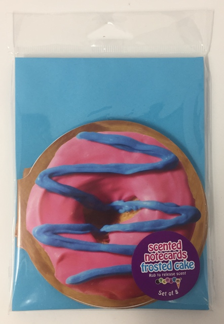 BLUE & PINK DONUT SCENTED NOTECARD