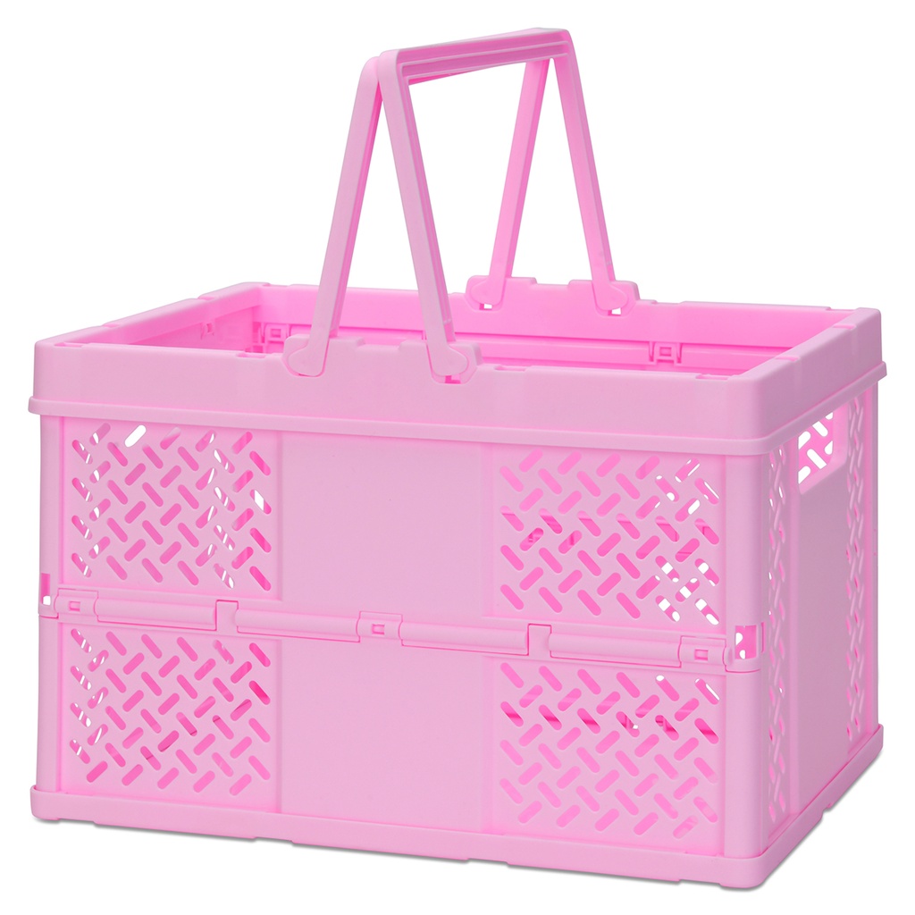 FOLDABLE STORAGE CRATE-PINK