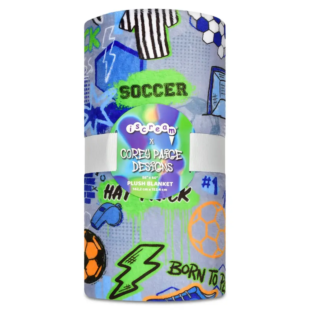 COREY PAIGE BORN TO PLAY SOCCER BLANKET