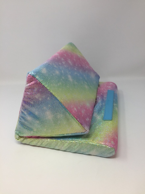 SHIMMERING RAINBOW TABLET PILLOW