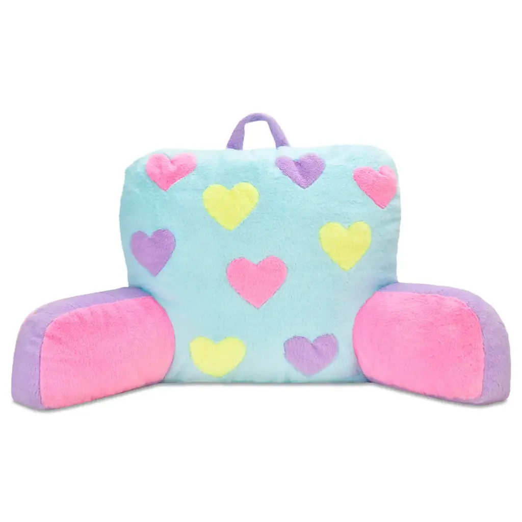 HEARTS COLOR BLOCK LOUNGE PILLOW