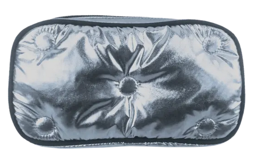 CHROME TUFTED COSMETIC BAG