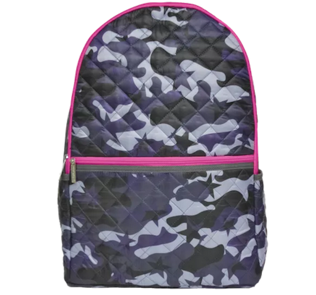 MIDNIGHT BLUE CAMO QUILTED BACKPACK