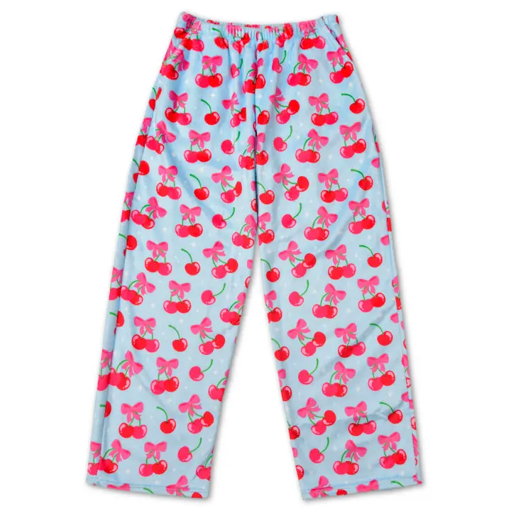 CHEERFUL CHERRIES PLUSH PANTS