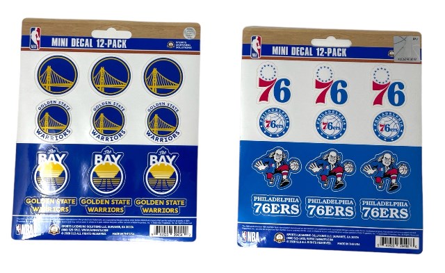 NBA 12 CT 5X6 DECALS