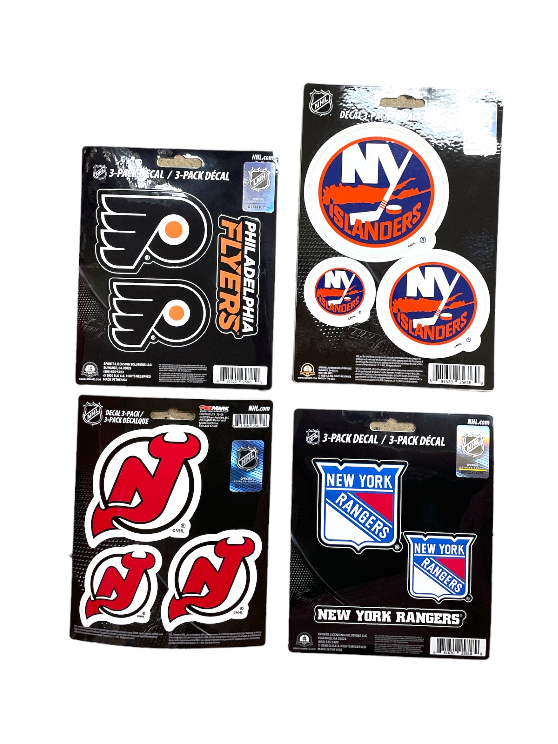 NHL 3CT 5X6  DECALS