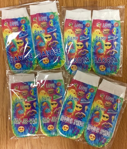 Camp Ankle Socks Tie Dye Love Camp