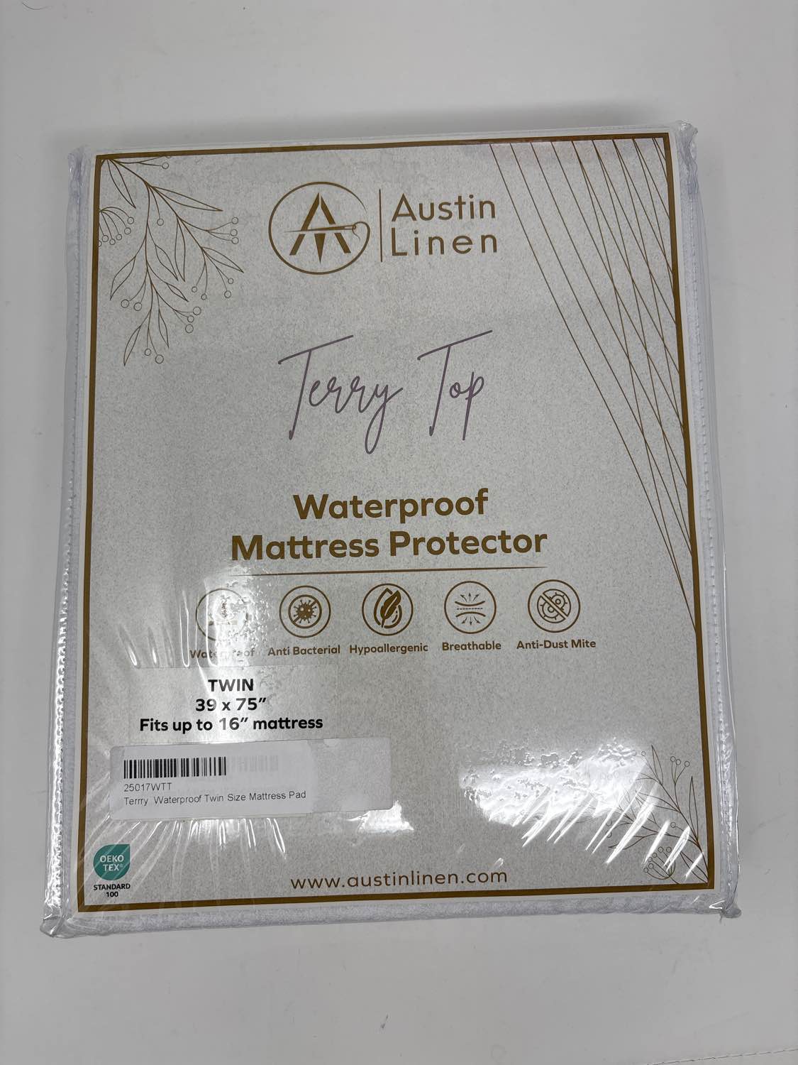 Quilted Waterproof Twin Size Mattress Pads