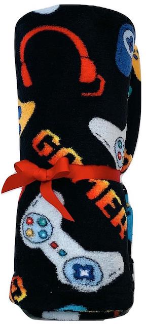 Made with Love & Kisses Flurr Blanket Gamer Black