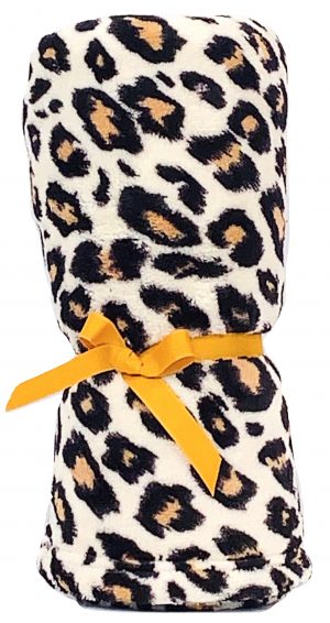 MWLK FLURR BLANKET-LEOPARD