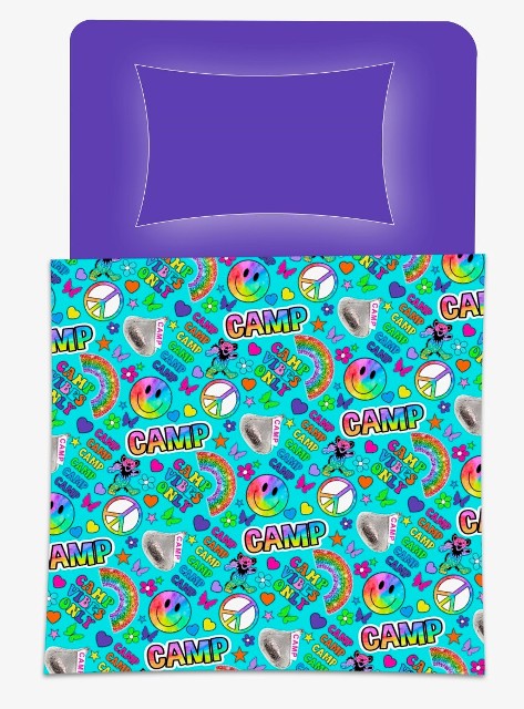 CAMP VIBES/PURPLE REVERSIBLE COMFORTER