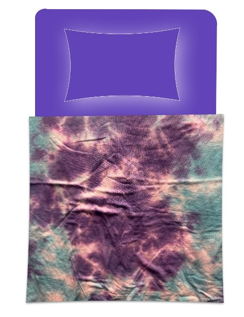 TIE DYE COMFORTER-PURPLE/AQUA