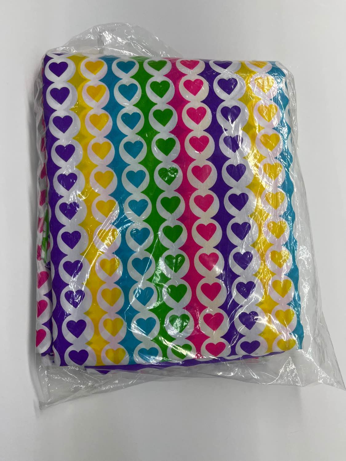 SHEET SET-TWIN-COLORFUL HEARTS/PURPLE