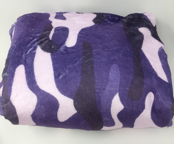 PLUSH THROW BLANKET 50X60-PURPLE CAMO