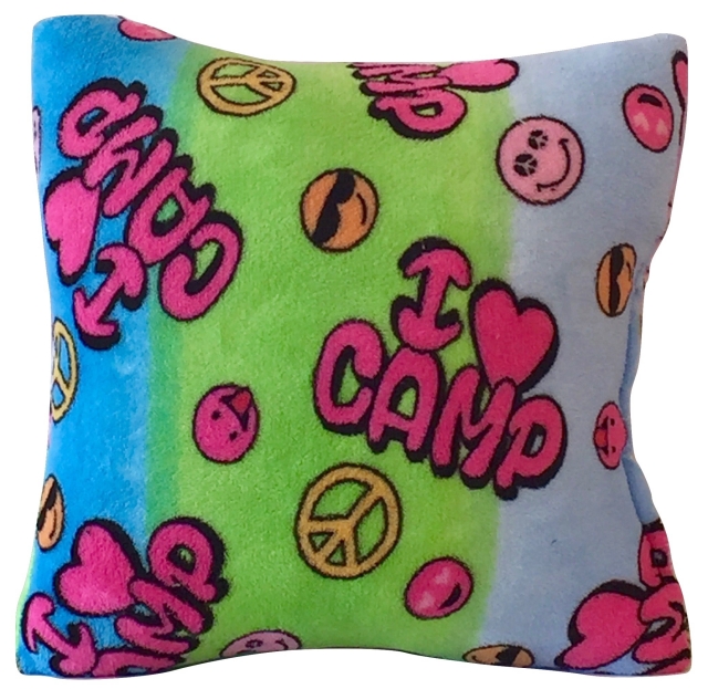 SQUARE PILLOW-EMOJI CAMP RAINBOW