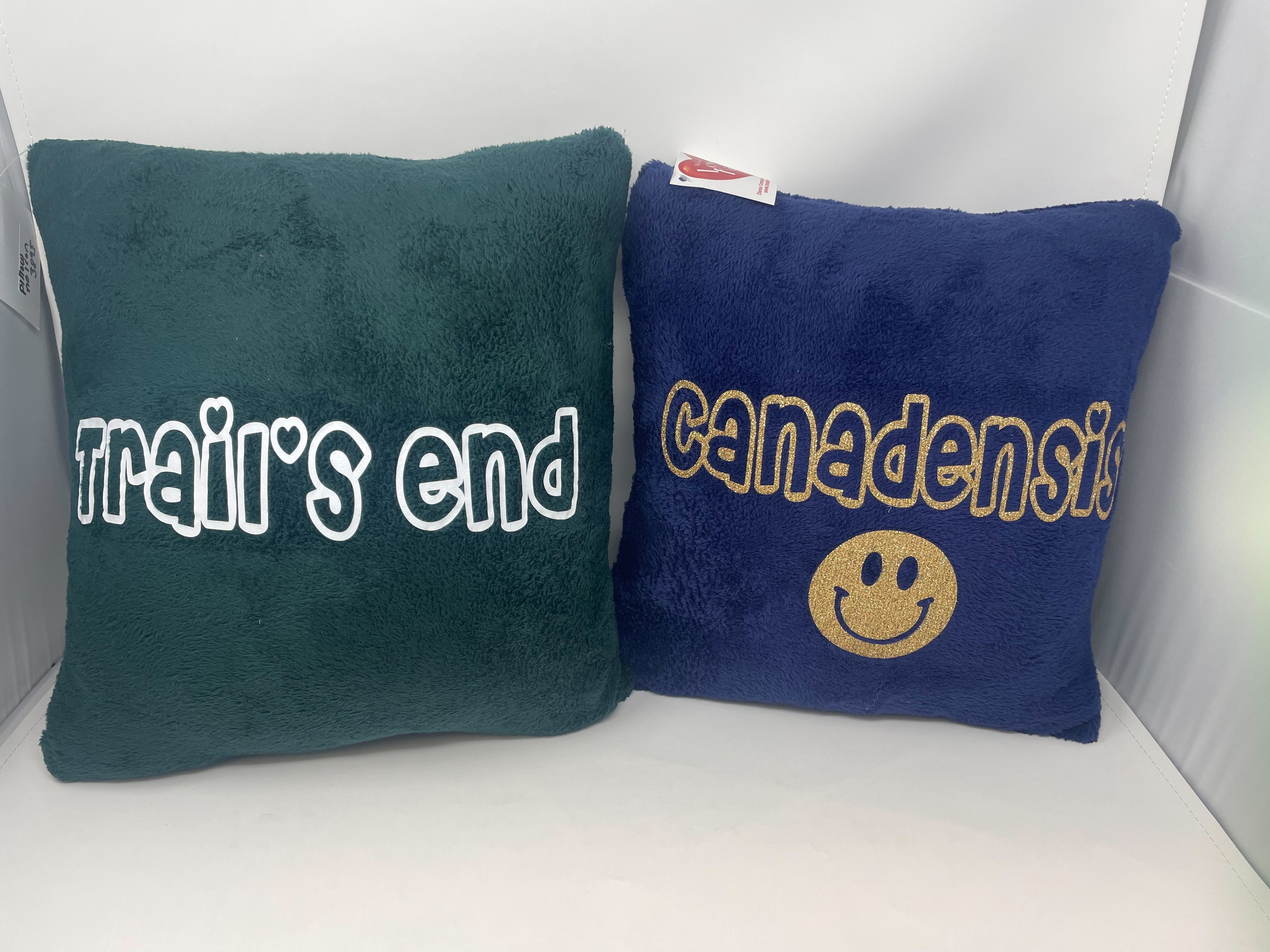 SQUARE PILLOW WITH CAMP NAME AND ICON (CUSTOM)
