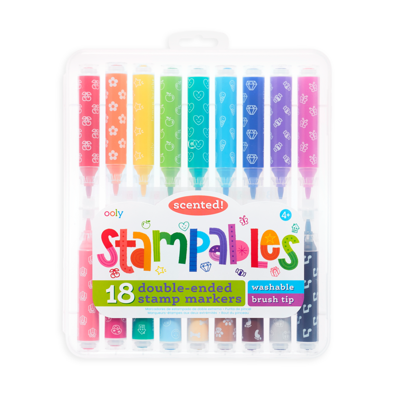 STAMPABLES DOUBLE ENDED SCENTED MARKERS (SET OF 18)