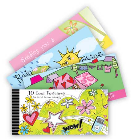 Penny Laine Papers-Postcard Booklet-Wow! Flowers