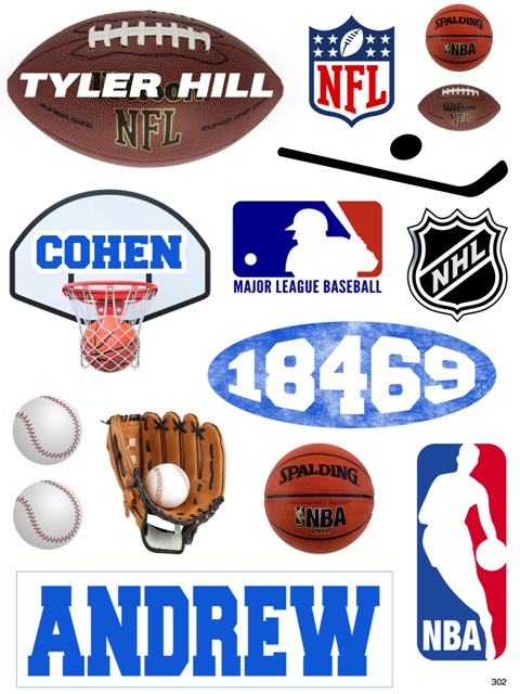 SPORTS 9X12 CLING IT (CUSTOM)