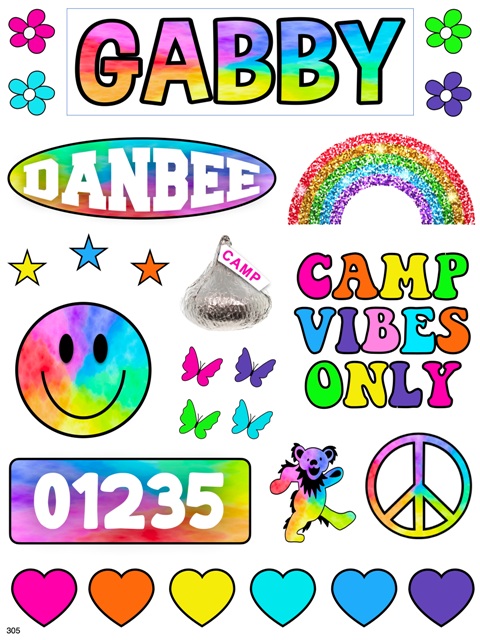 RAINBOW CAMP  9X12 CLING IT (CUSTOM)