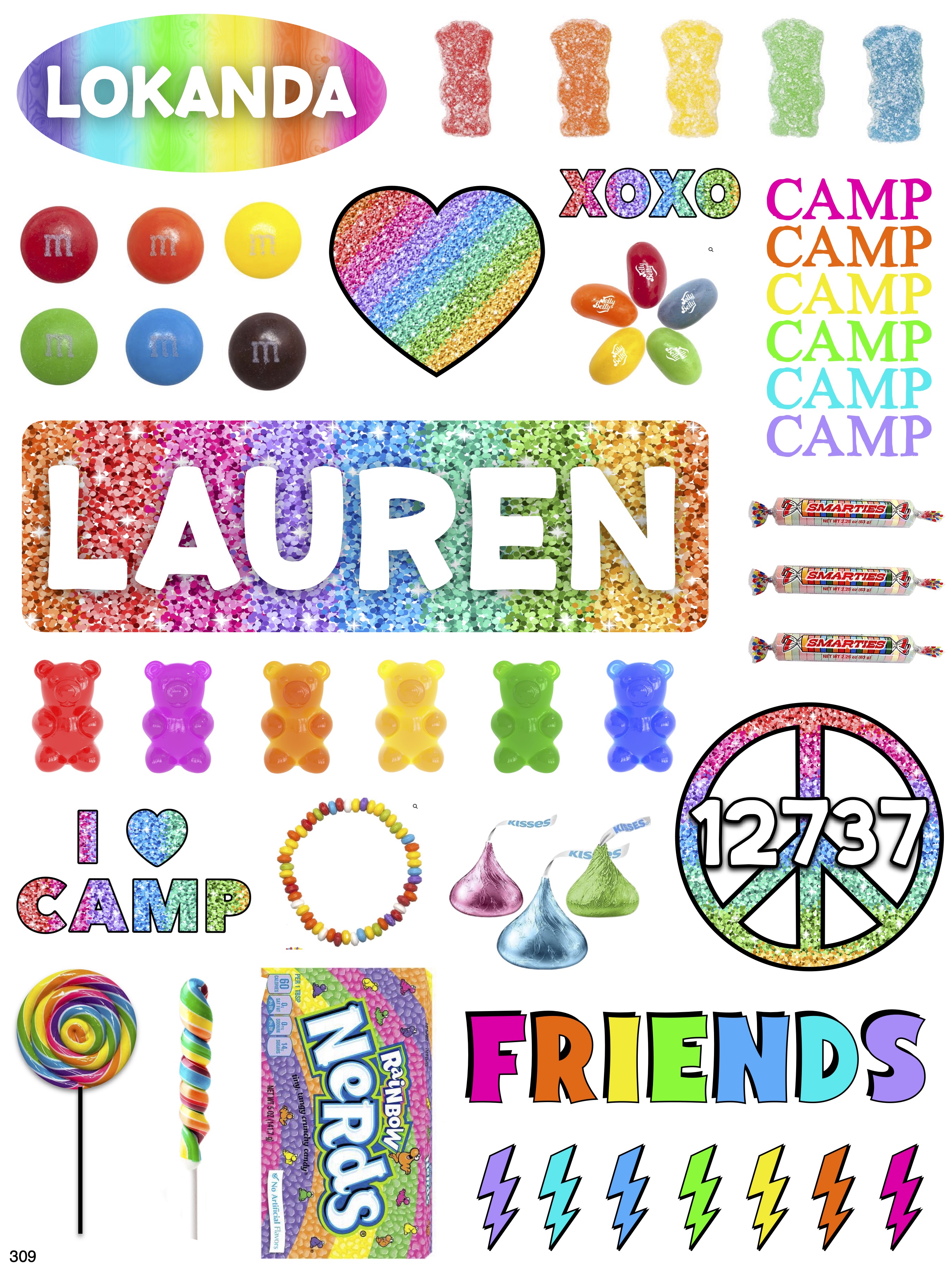 SWEETS  9X12 CLING IT (CUSTOM)