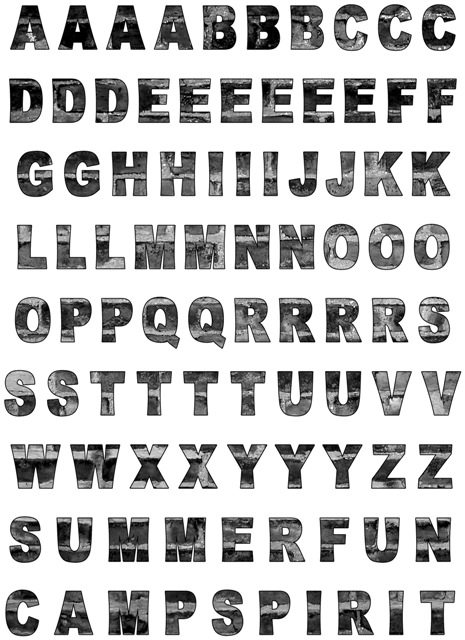 CLING ITS SHEETS ALPHABET 9x12-BRICK WALL