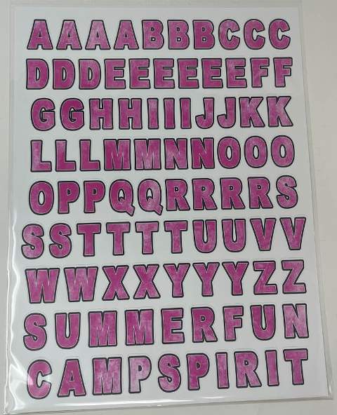 CLING ITS SHEETS ALPHABET 9x12-PINK GRUNGE