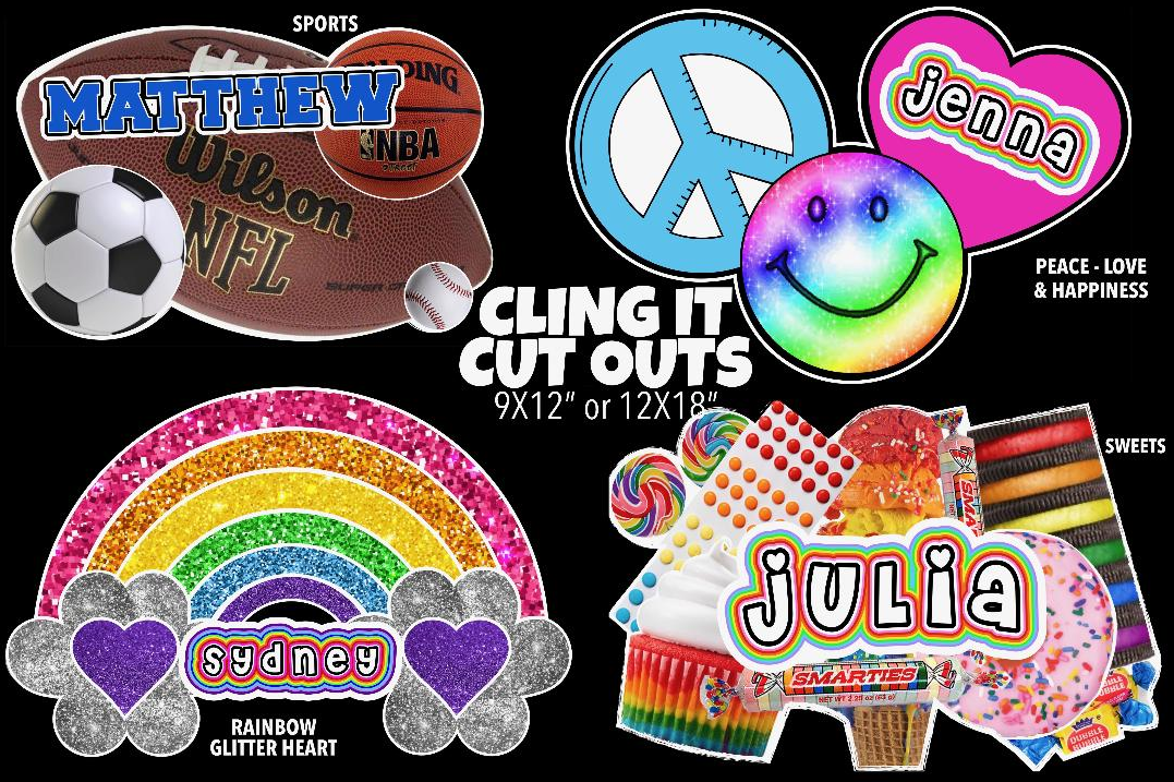 NAMEDROPS CUSTOM CLING ITS CUT OUTS