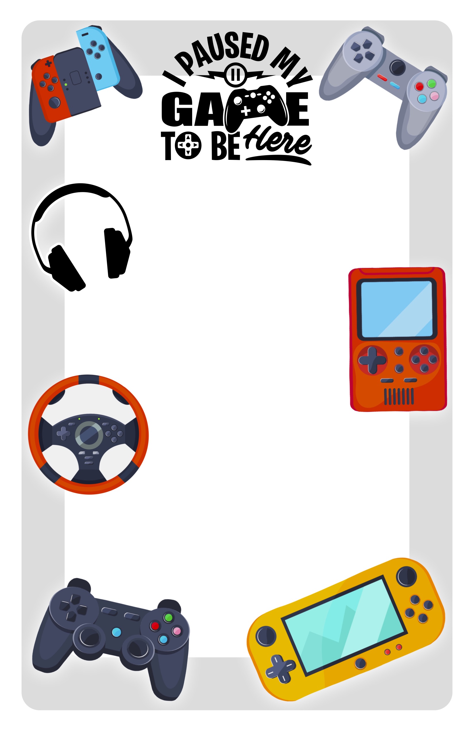 3 PC. CLING IT/NOTEPAD/DRY ERASE BOARD SET-PAUSE MY GAME