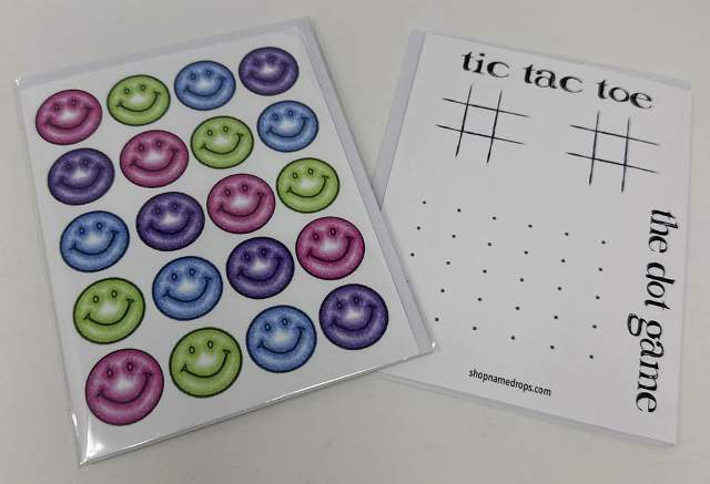 NAMEDROPS FOLDED NOTECARDS-HAPPY FACES