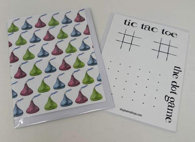 NAMEDROPS FOLDED NOTECARDS-HERSHEY KISSES