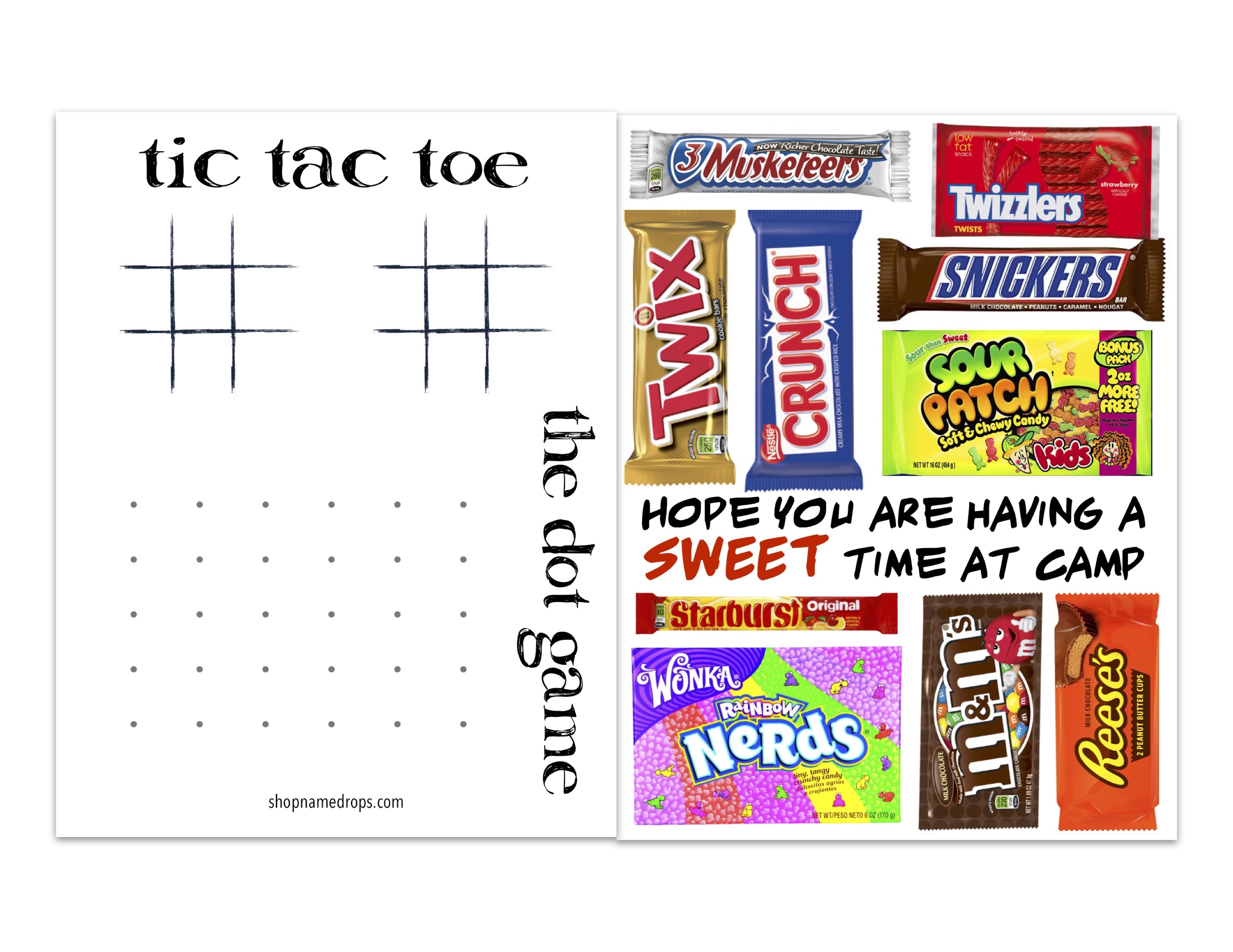 NAMEDROPS FOLDED NOTECARDS-SWEET TIME