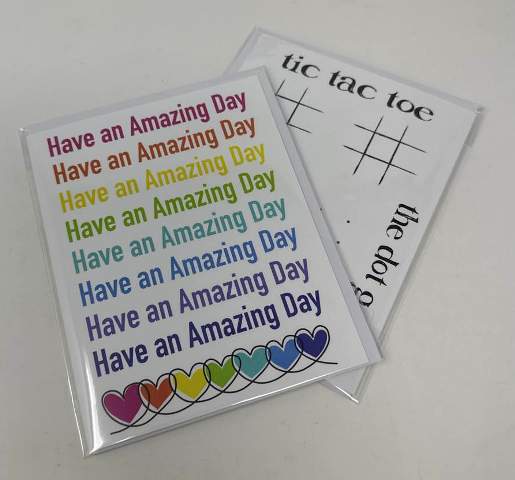NAMEDROPS FOLDED NOTECARDS-HAVE AN AMAZING DAY