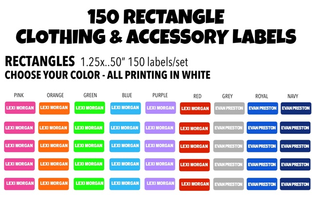 NAMEDROPS CLOTHING & ACCESSORY RECTANGLE LABELS (CUSTOM)