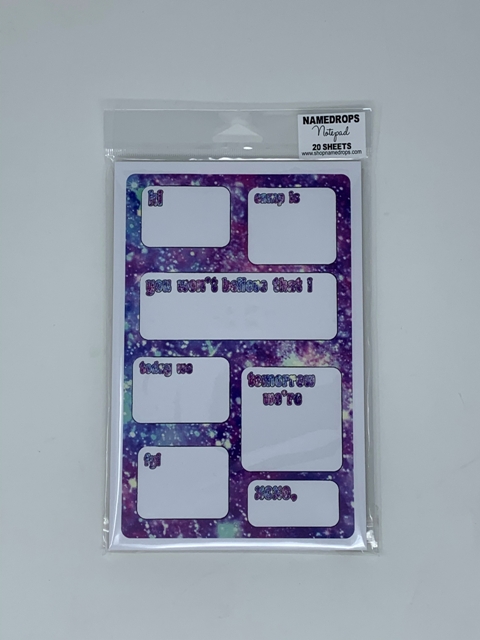 NOTEPADS-FILL IN-STARDUST (Camp Stationery)