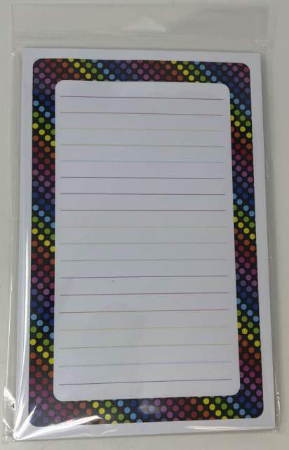 NOTEPADS-LINED-BLACK DOTS