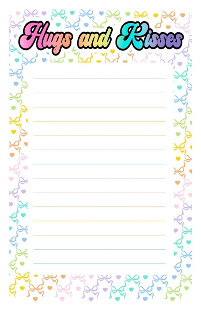 NOTEPADS-LINED-HUGGS & KISSES