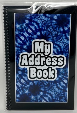 ADDRESS BOOK-BLUE TIE DYE