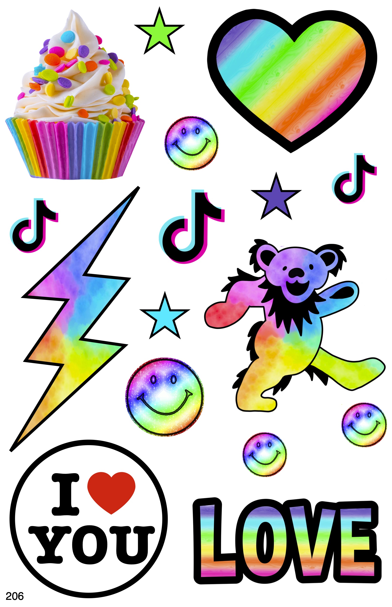 ClLING ITS 3X5-TOP TEN RAINBOW