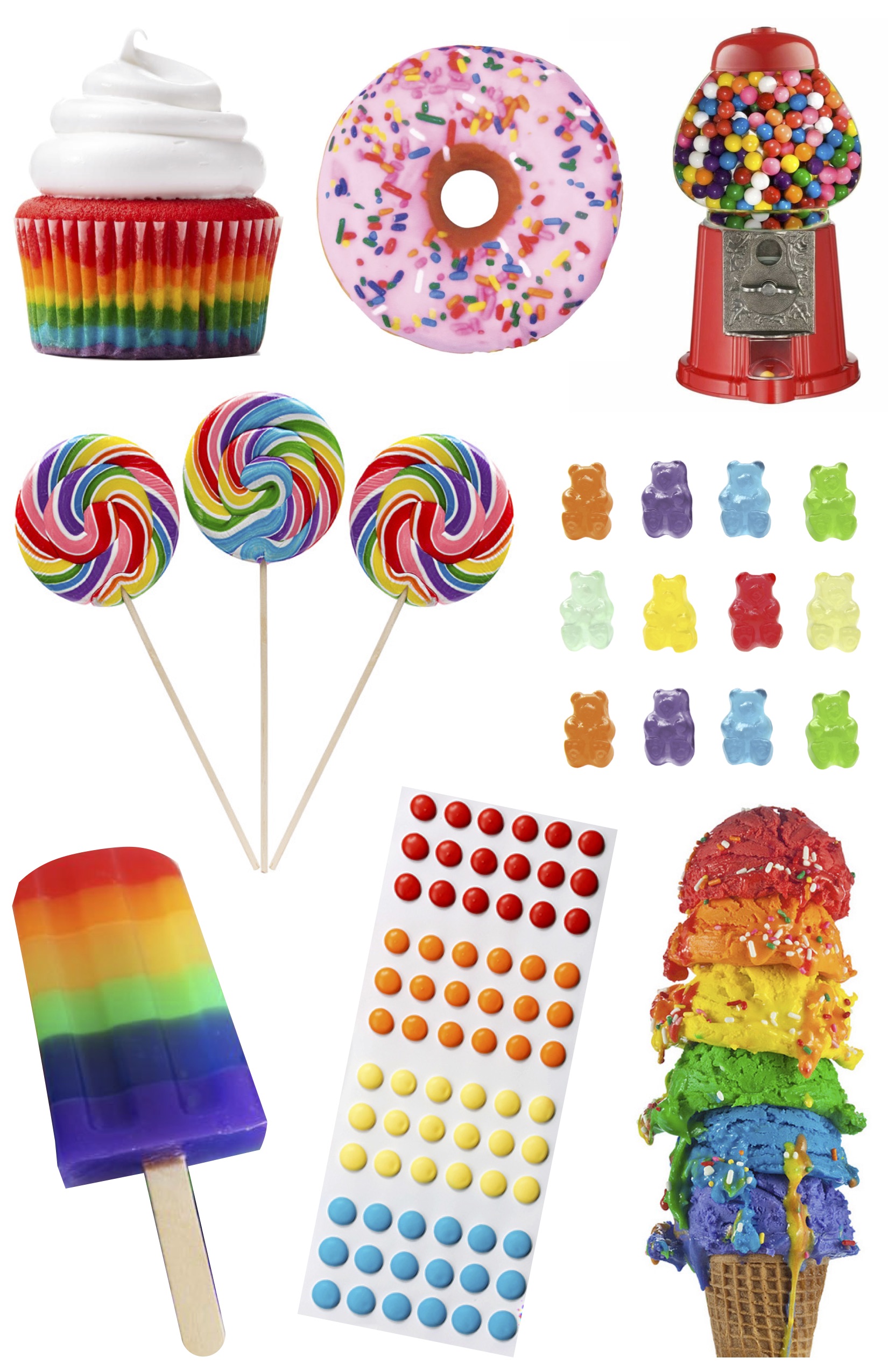 CLING ITS 3X5 RAINBOW CANDY
