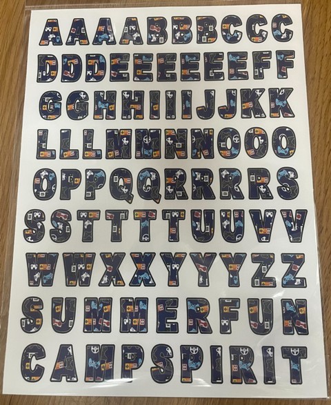 CLING ITS SHEETS ALPHABET 9x12-GAMING
