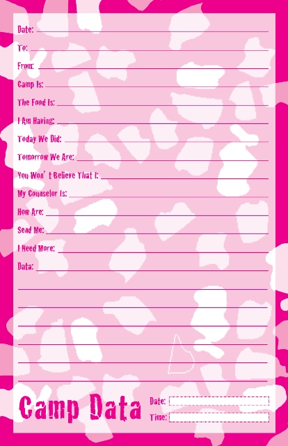 Camp Data-Girl Memo Pads (Camp Stationery)
