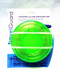 Microban Collapsible Cups with Pill Case