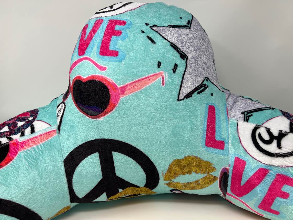 Penelope Wildberry Boyfriend Pillow-Fuzzy-Turq Rock