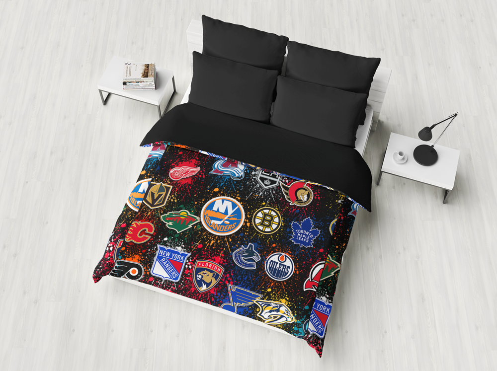 PENELOPE WILDBERRY COMFORTER-NHL SPLATTER TEAM