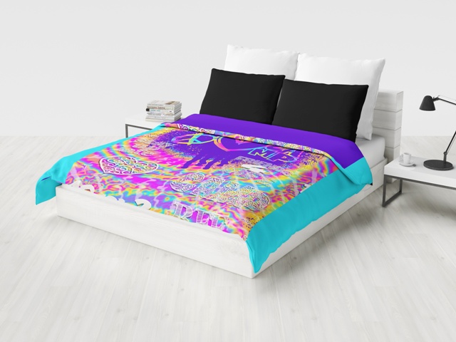 PENELOPE WILDBERRY COMFORTER-PASTEL TIE DYE CAMP
