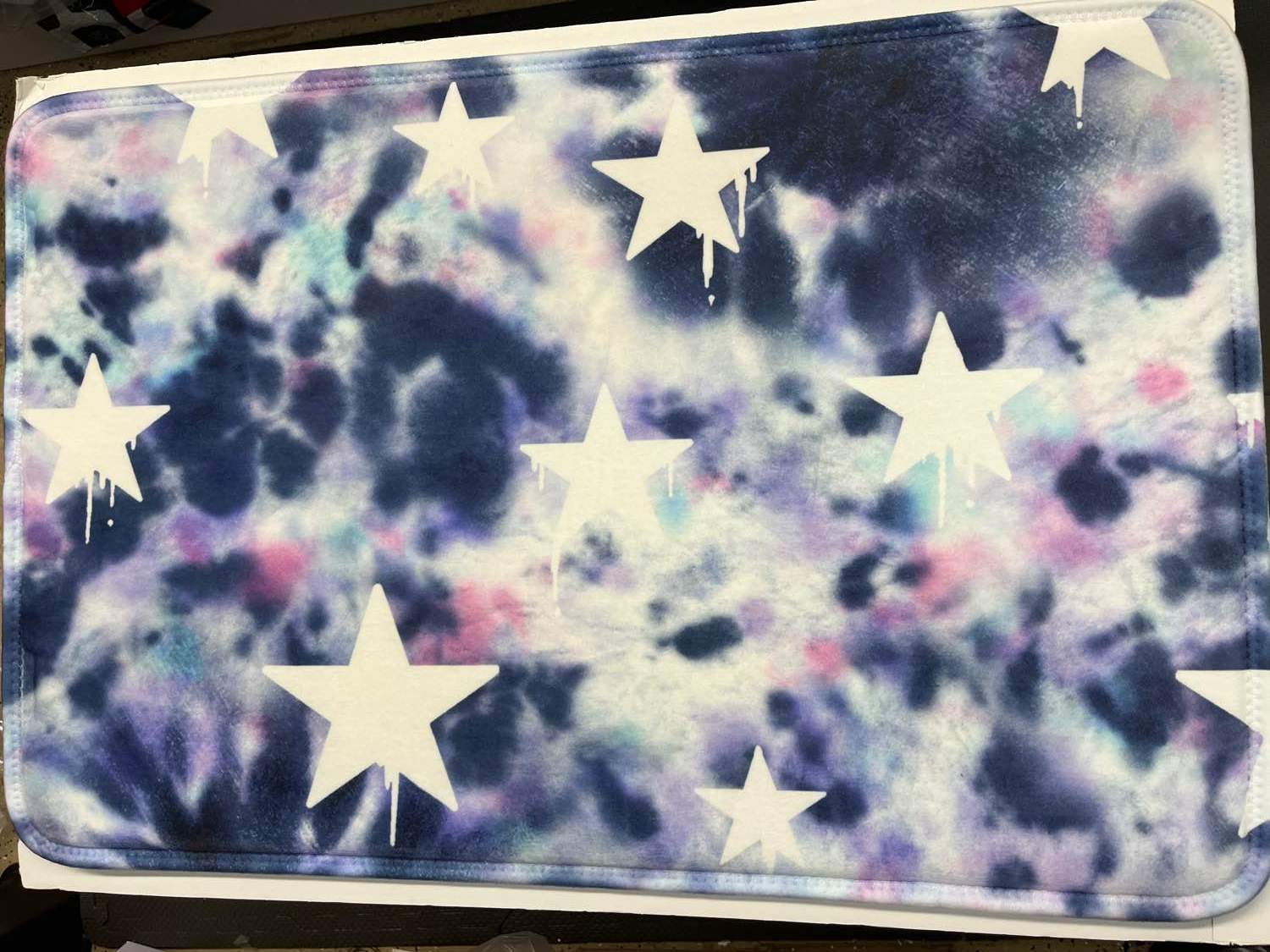 Penelope Wildberrey Micro Mat-BLEACHED DYE DRIPPING STARS