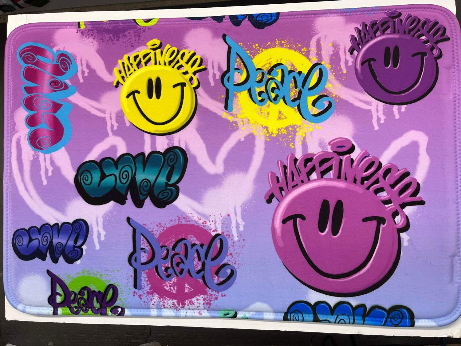 Penelope Wildberrey Micro Mat-LOVE PEACE HAPPINESS