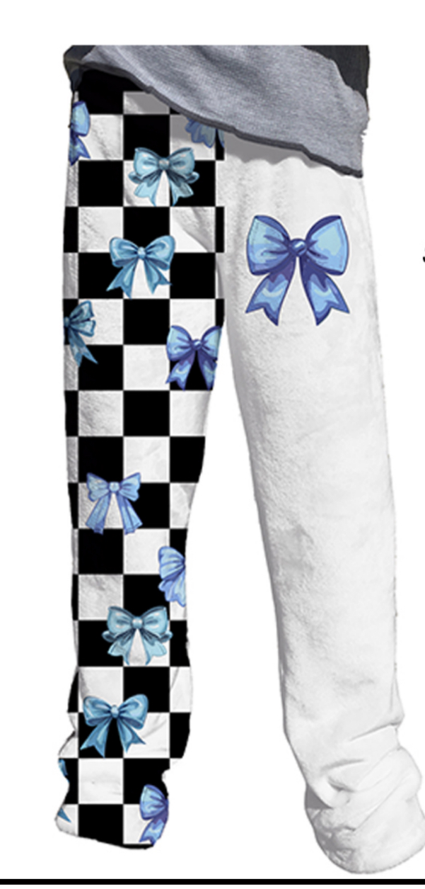 Penelope Wildberry Loungepants-Checkered Bows